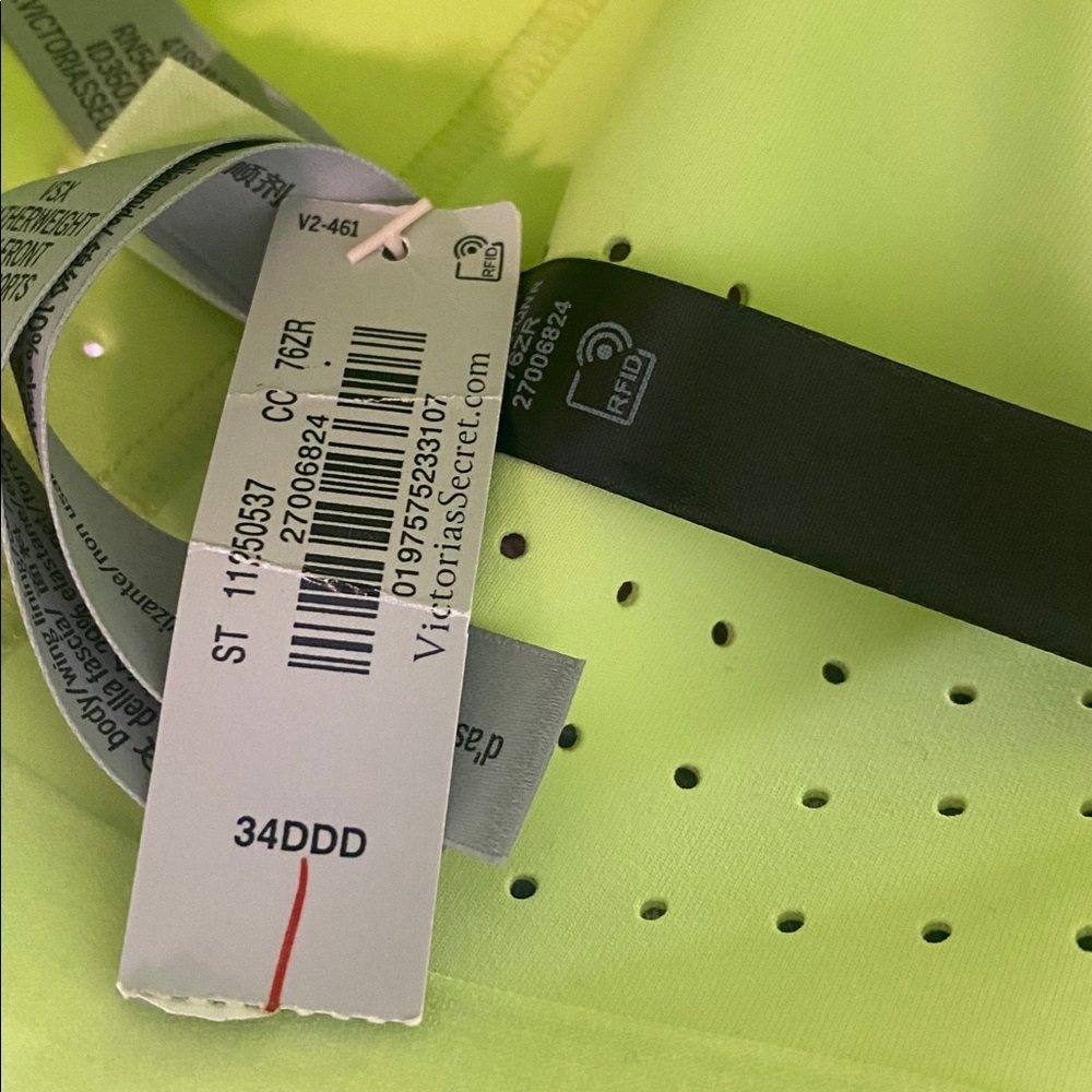 Victoria's Secret 34DDD Front-Zip Sports Bra - Lime - Picture 9 of 9